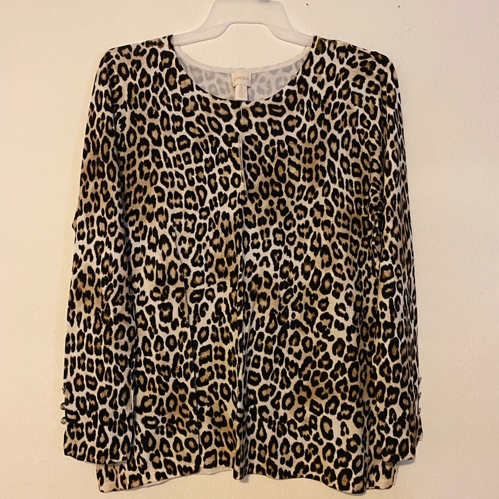 Woman’s leopard print sweater